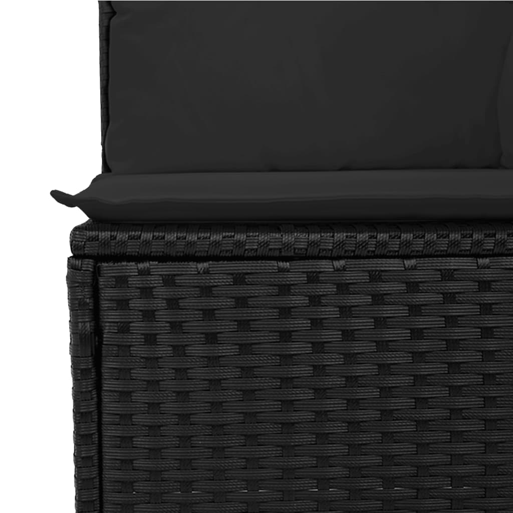 5-Delige Loungeset Met Kussens Poly Rattan