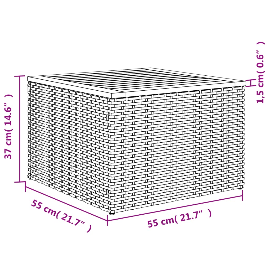 5-Delige Loungeset Met Kussens Poly Rattan