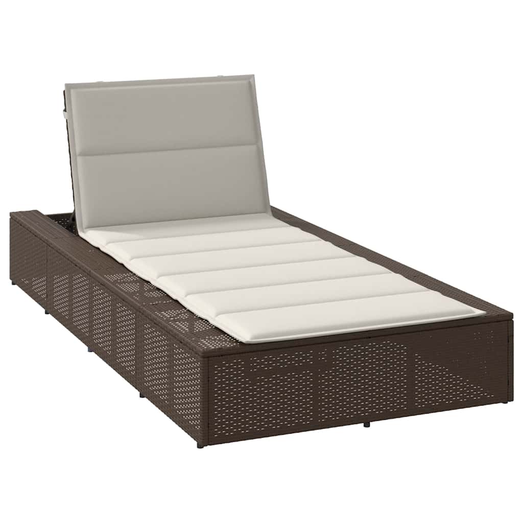 Ligbed Met Zwevend Kussen Poly Rattan