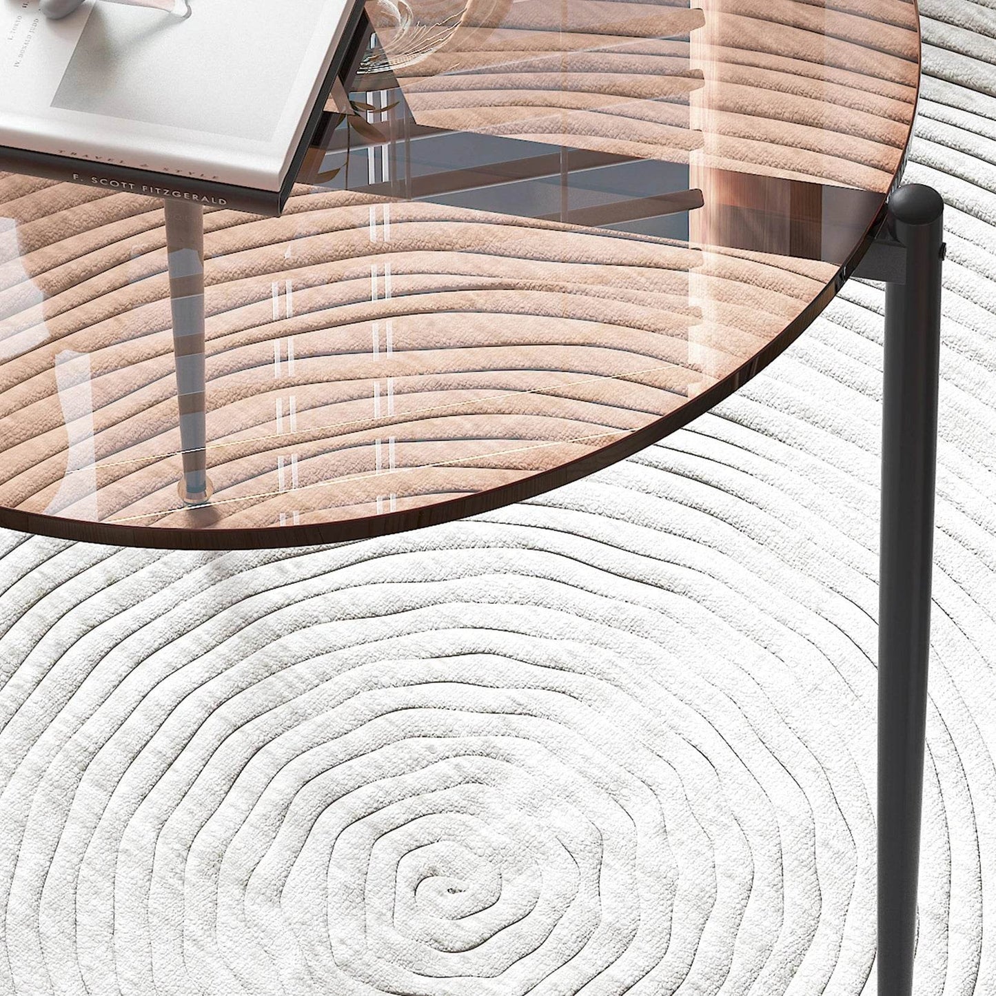 Modern Glass Side Table - Novatrends