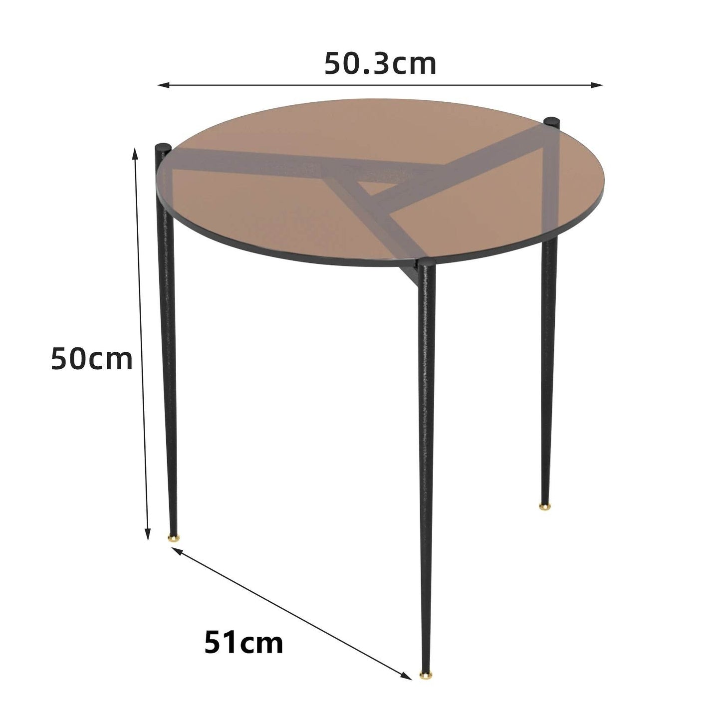 Modern Glass Side Table - Novatrends
