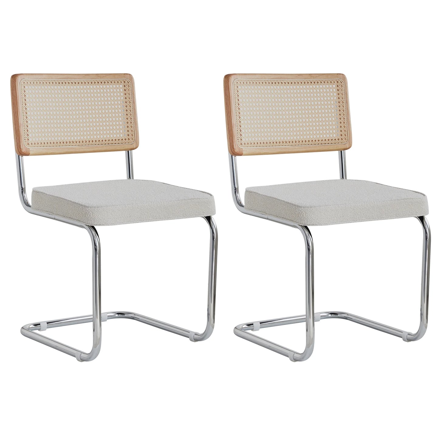 Set of 2 Velvet Retro Dining Chairs
