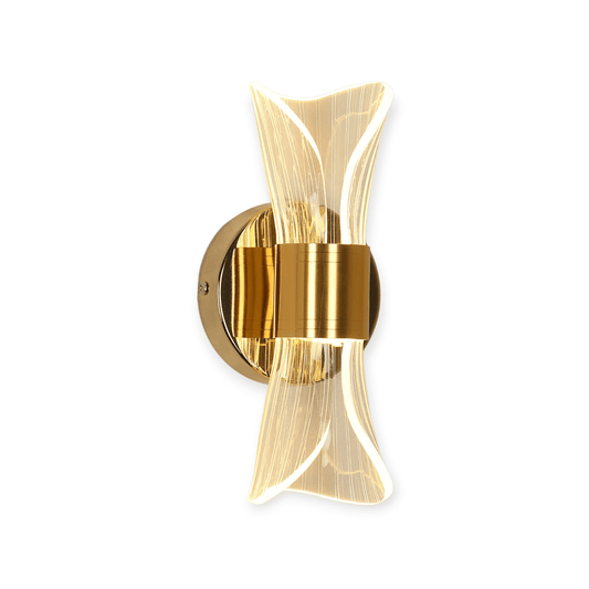 Goldene Acryl-Wandlampe
