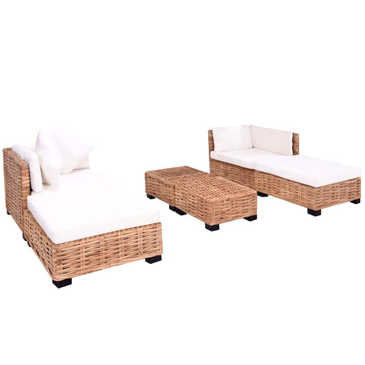 Loungeset Natuurlijk Rattan 16-Delig