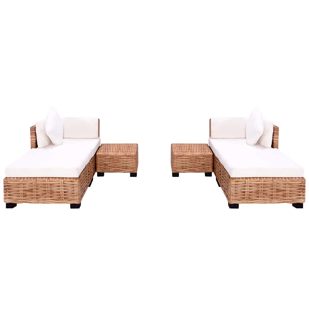 Loungeset Natuurlijk Rattan 16-Delig