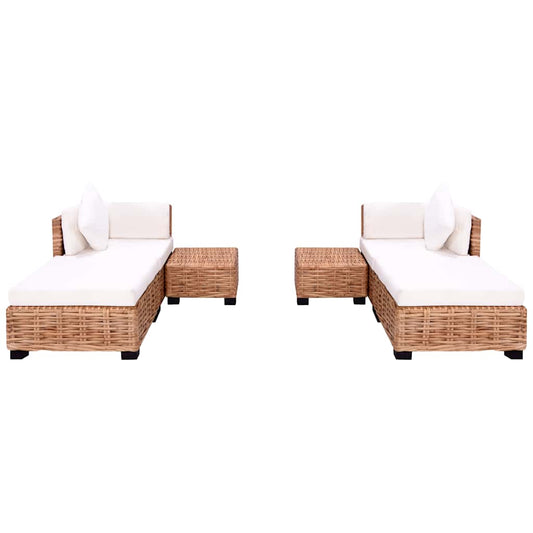 Loungeset Natuurlijk Rattan 16-Delig