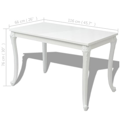 Eettafel Hoogglans Wit