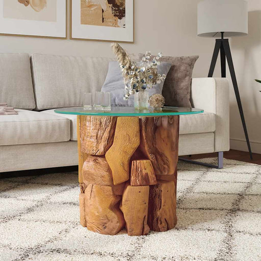 Salontafel 60 Cm Massief Teak Drijfhout