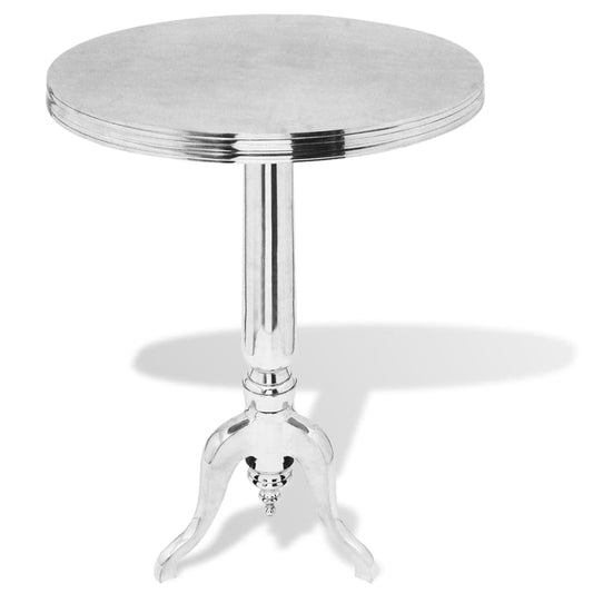 Bijzettafel Rond Aluminium Zilver