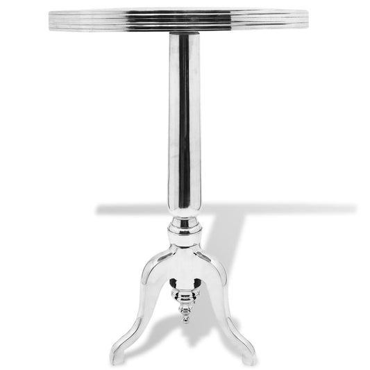 Bijzettafel Rond Aluminium Zilver