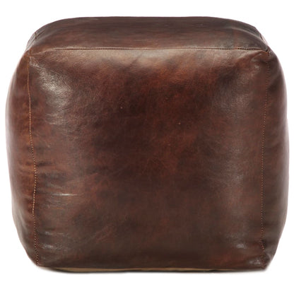 Poef 40X40X40 Cm Echt Geitenleer
