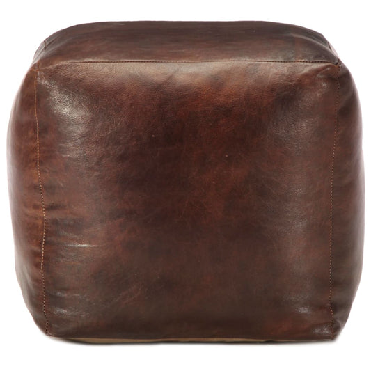 Poef 40X40X40 Cm Echt Geitenleer