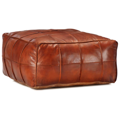 Poef 60X60X30 Cm Echt Geitenleer