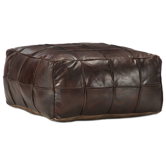 Poef 60X60X30 Cm Echt Geitenleer