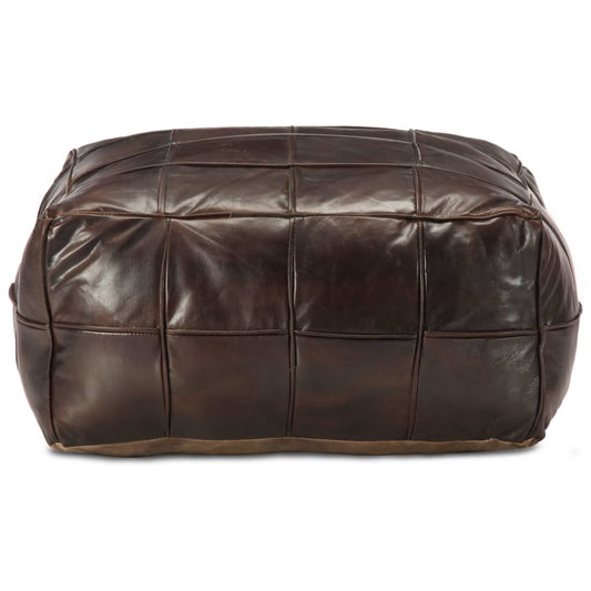Poef 60X60X30 Cm Echt Geitenleer