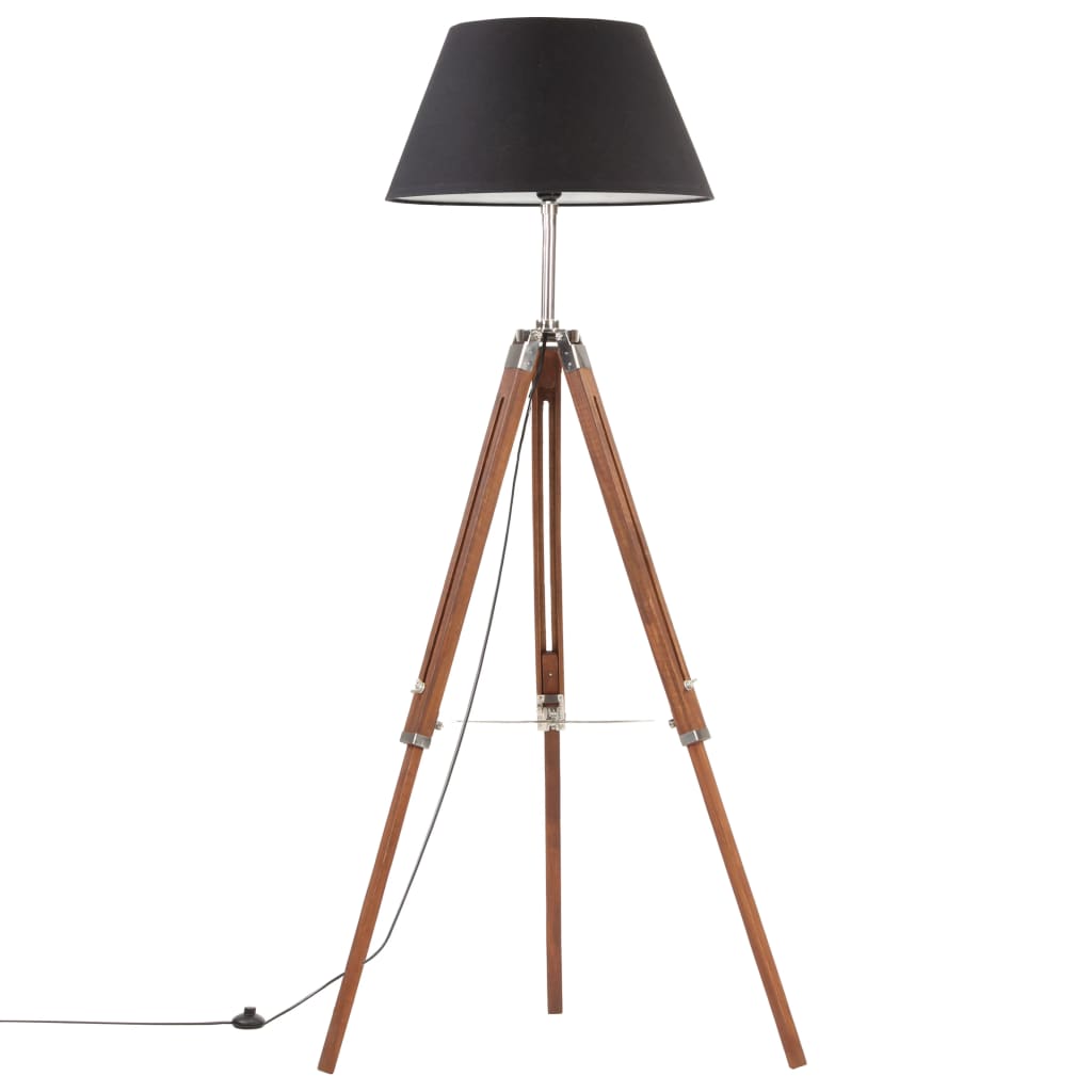 Vloerlamp Driepoot 141 Cm Massief Teakhout Honing