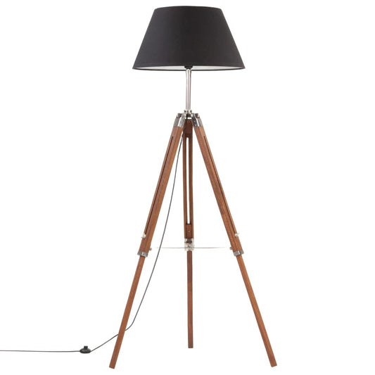 Vloerlamp Driepoot 141 Cm Massief Teakhout Honing