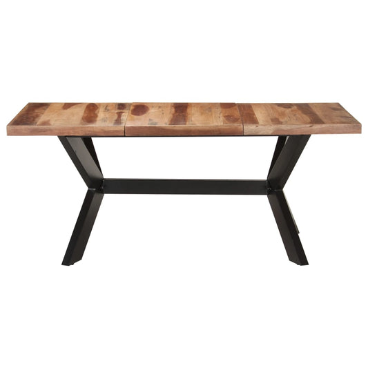 Eettafel Massief Hout Met Honingkleurige Afwerking