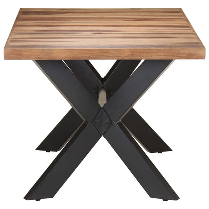 Eettafel Massief Hout Met Honingkleurige Afwerking