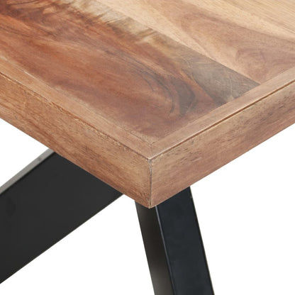 Eettafel Massief Hout Met Honingkleurige Afwerking
