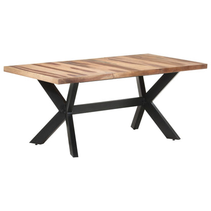 Eettafel Massief Hout Met Honingkleurige Afwerking