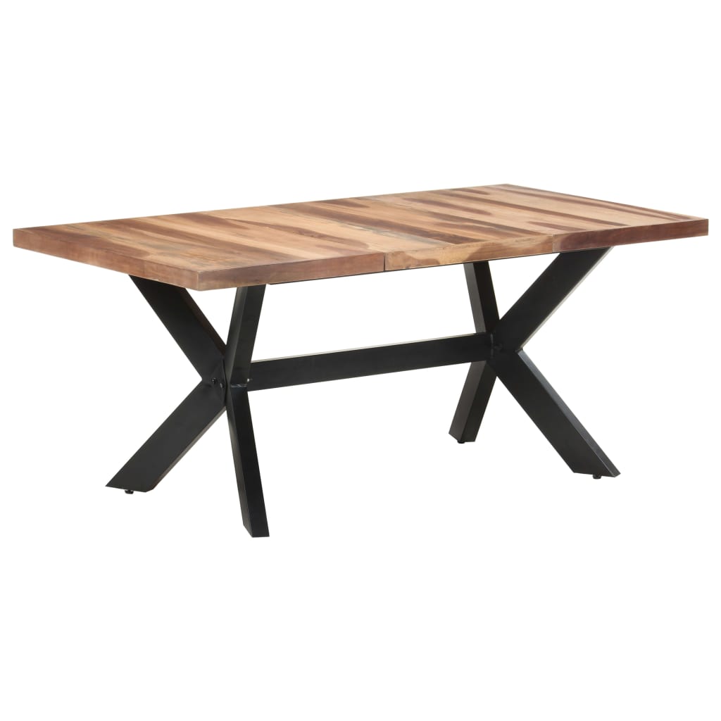 Eettafel Massief Hout Met Honingkleurige Afwerking