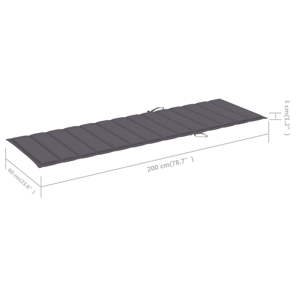 Ligbed Met Kussen Massief Acaciahout