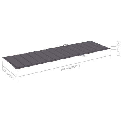Ligbed Met Kussen Massief Acaciahout