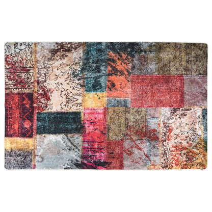 Vloerkleed Wasbaar Anti-Slip Ø120 Cm Meerkleurig Patchwork