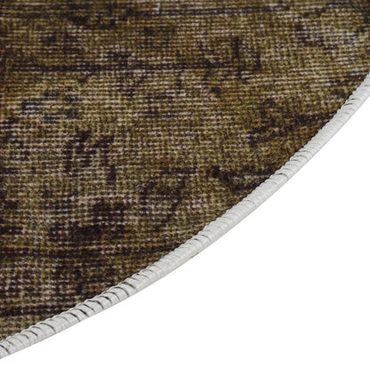 Vloerkleed Wasbaar Anti-Slip Ø120 Cm Meerkleurig Patchwork