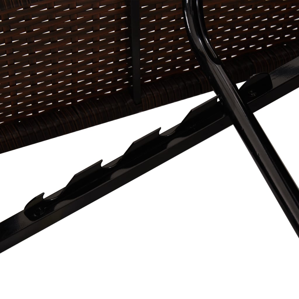 Ligbed Met Kussens Converteerbaar Poly Rattan