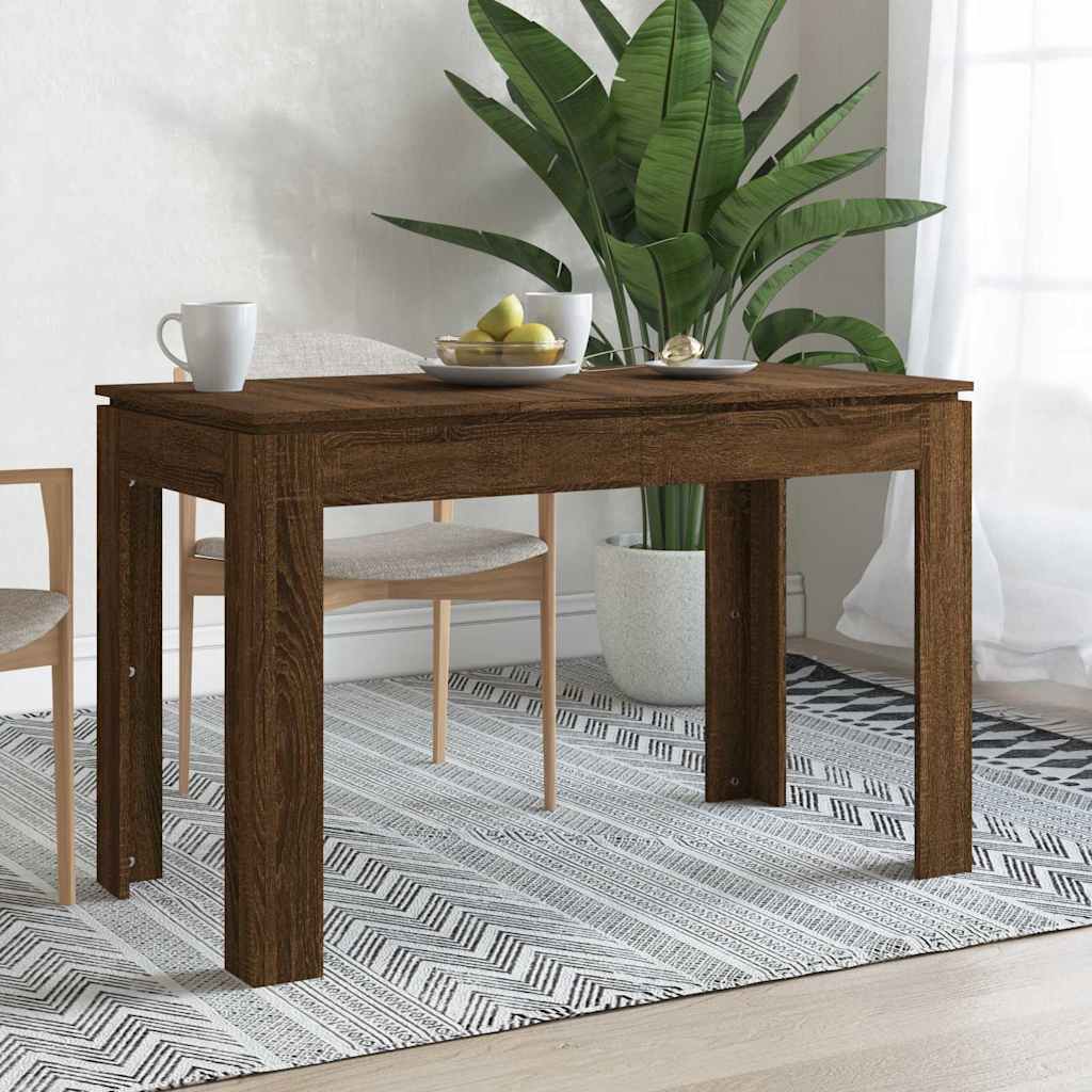 Eettafel 120X60X76 Cm Bewerkt Hout Kleurig