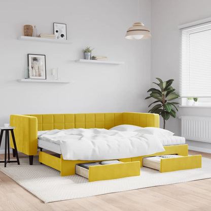 Slaapbank Met Onderschuifbed En Lades Fluweel