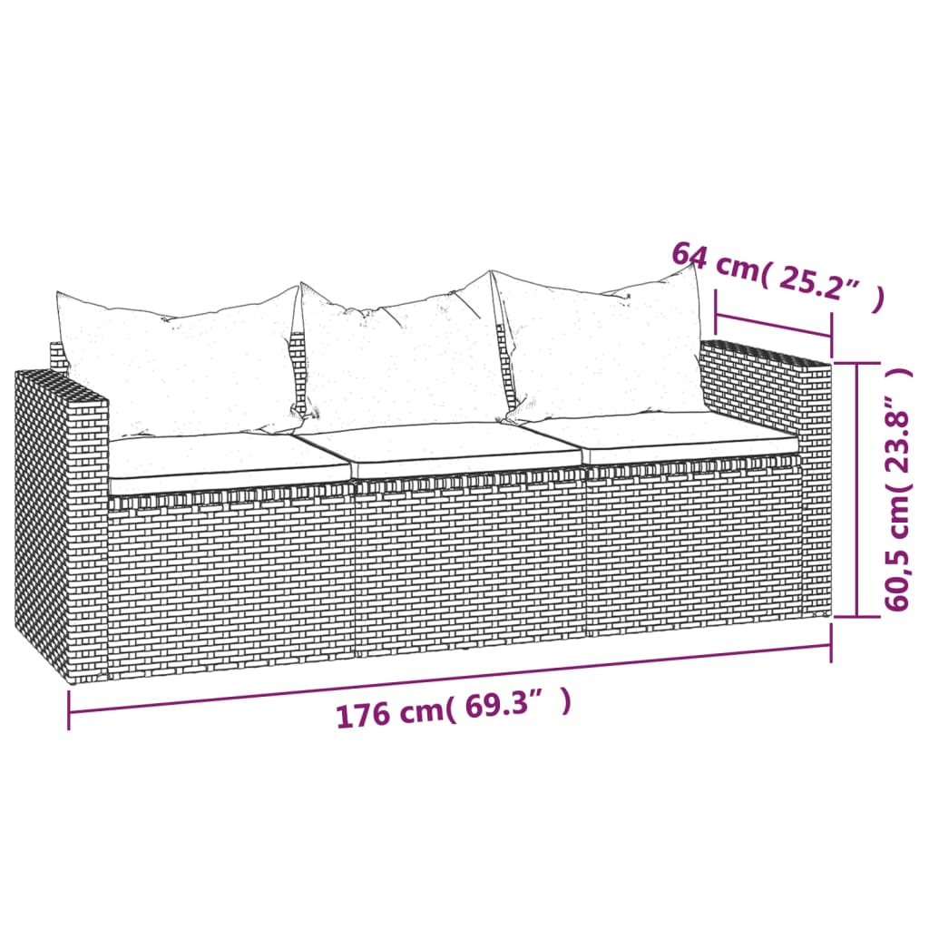 Loungeset Poly Rattan
