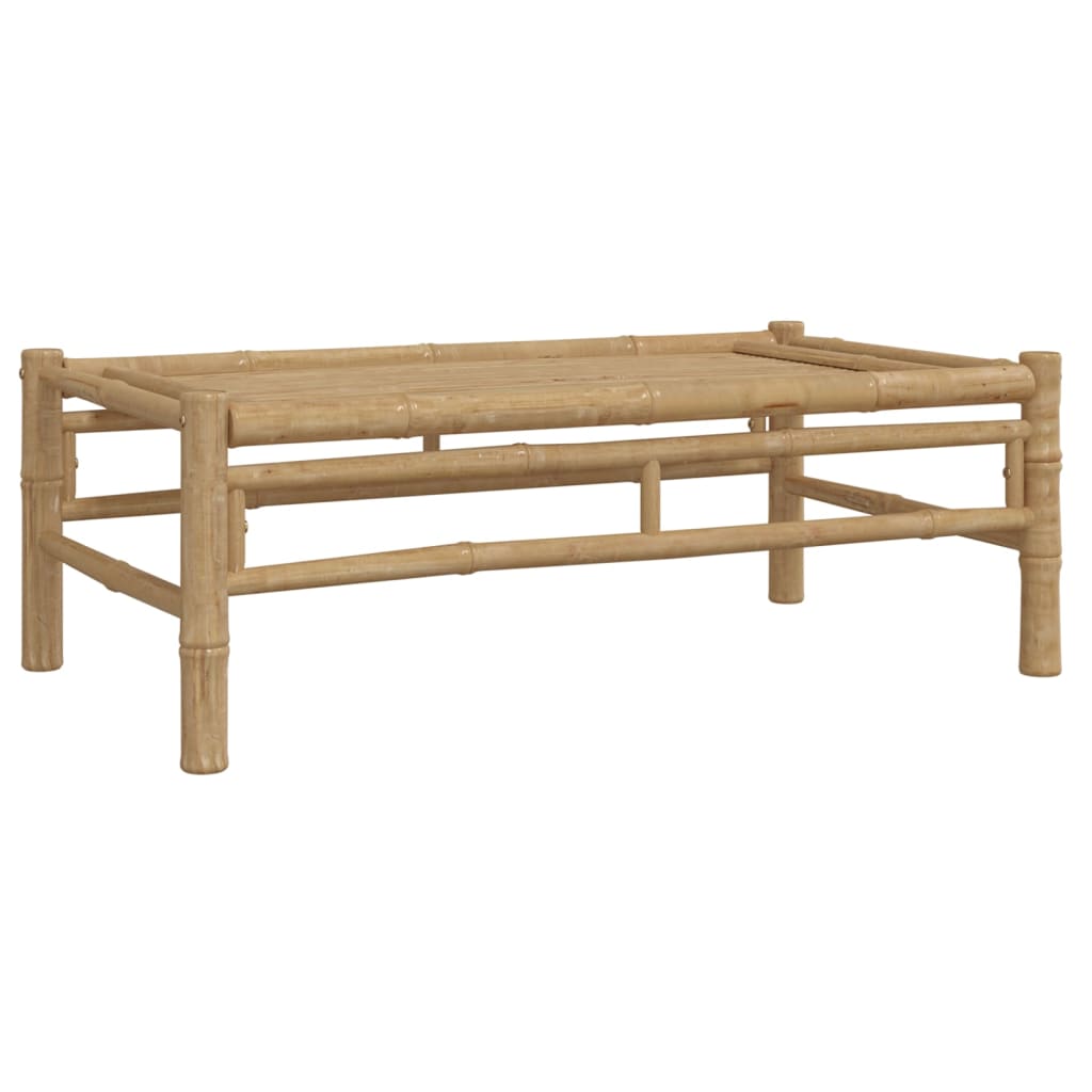 3-Delige Loungeset Met Kussens Bamboe Wit
