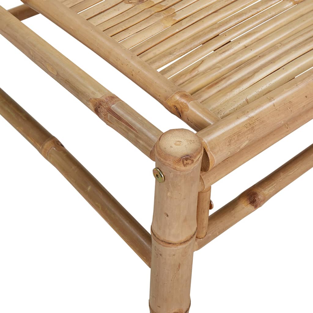 3-Delige Loungeset Met Kussens Bamboe Wit