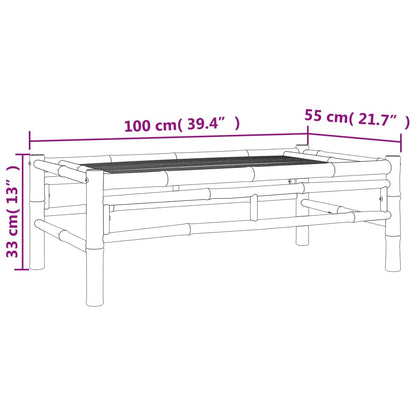 3-Delige Loungeset Met Kussens Bamboe Wit