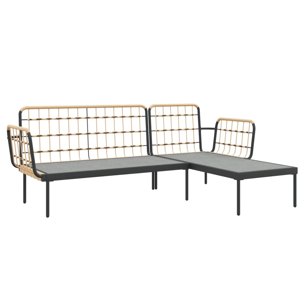 Loungeset Met Kussens Poly Rattan