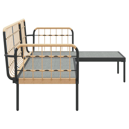 Loungeset Met Kussens Poly Rattan