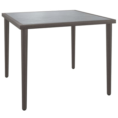 3-Delige Loungeset Met Kussens Poly Rattan Grijs