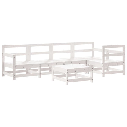 Loungeset Massief Grenenhout Wit