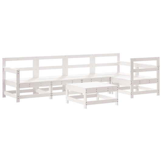 Loungeset Massief Grenenhout Wit