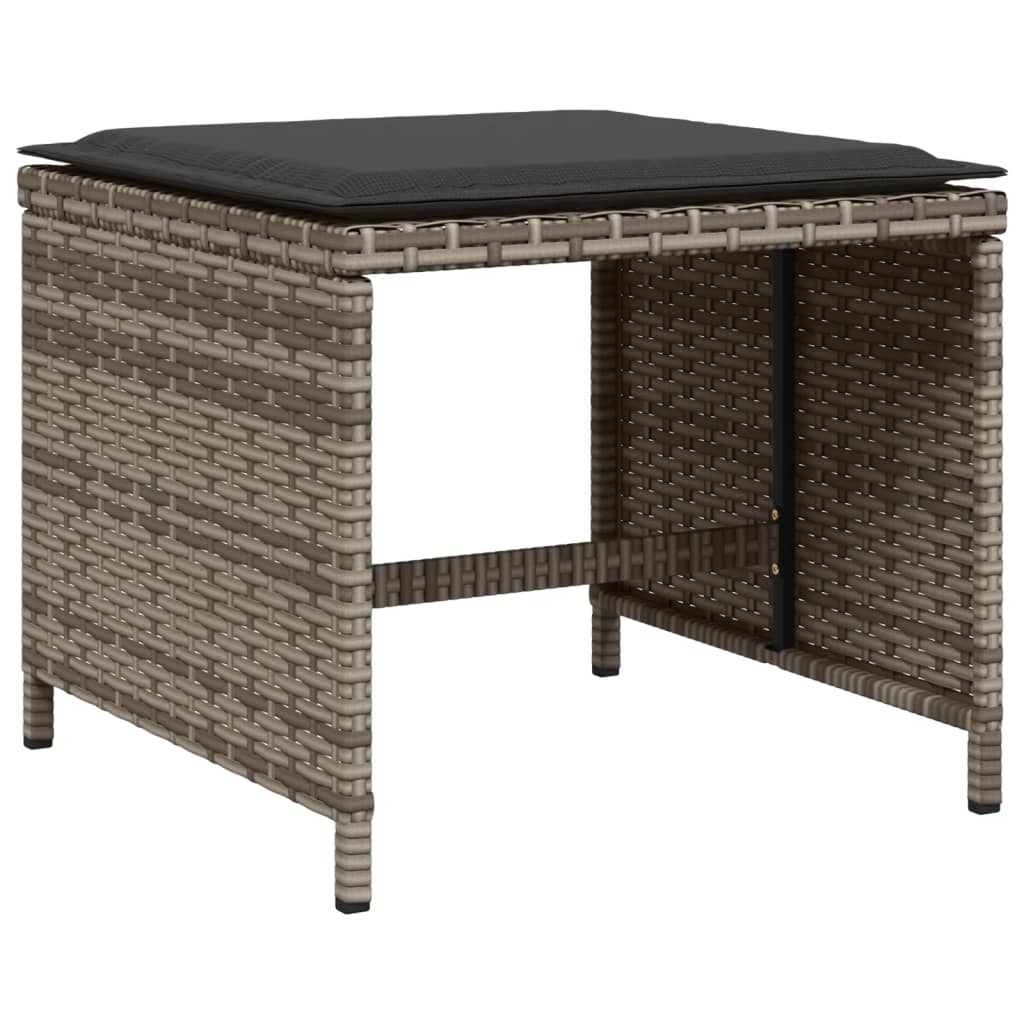 9-Delige Tuinset Met Kussens Poly Rattan