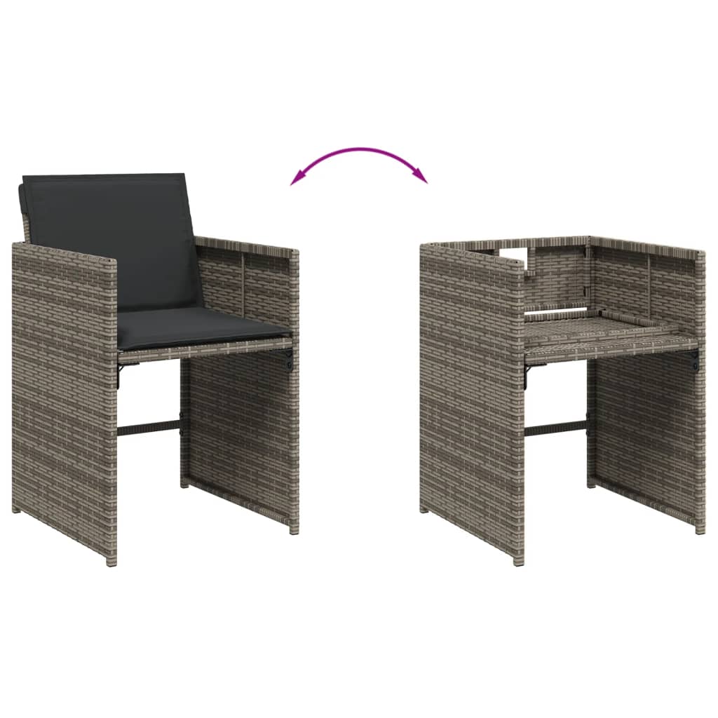 9-Delige Tuinset Met Kussens Poly Rattan