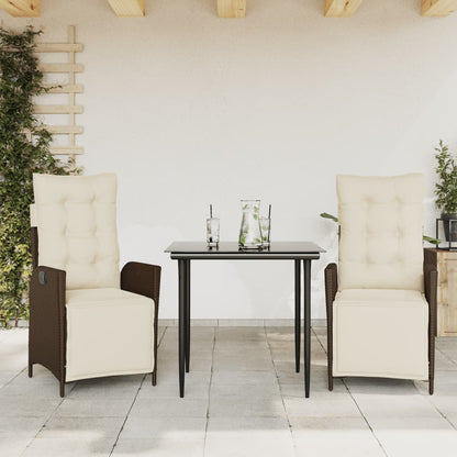 5-Delige Tuinset Met Kussens Poly Rattan Bruin