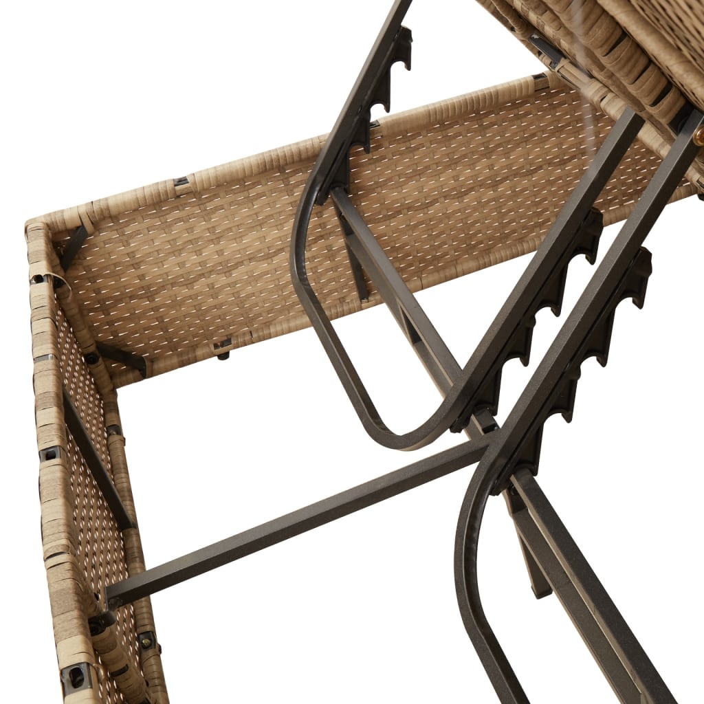 Ligbed Tweepersoons Met Dak En Gordijn Poly Rattan