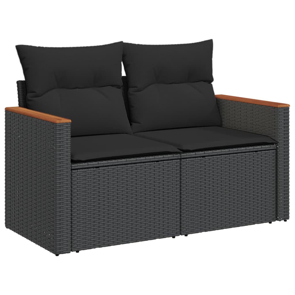 5-Delige Loungeset Met Kussens Poly Rattan