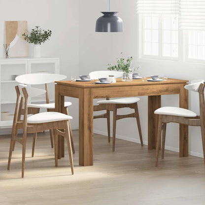 Eettafel 120X60X76 Cm Bewerkt Hout Kleurig