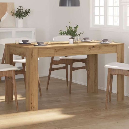 Eettafel 140X74,5X76 Cm Bewerkt Hout