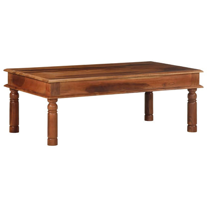 Salontafel 110X60X40 Cm Massief Acaciahout Wit